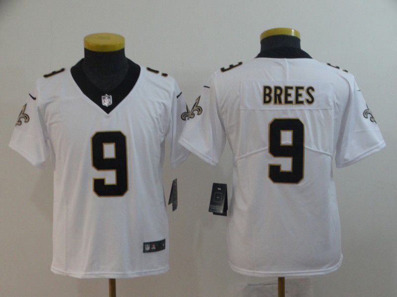 Youth New Orleans Saints #9 Brees White Nike Vapor Untouchable Limited Playey NFL Jersey